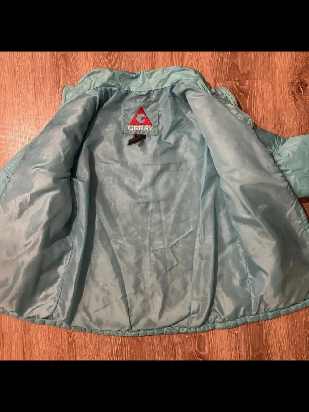 Gerry Girls Blue Puffer Jacket Lightweight Hooded Full Zip Size L 14/16